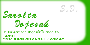 sarolta dojcsak business card